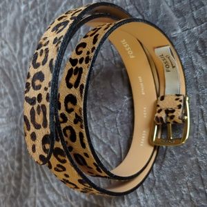 Beautiful FOSSIL Belt, Leather, Leopard print